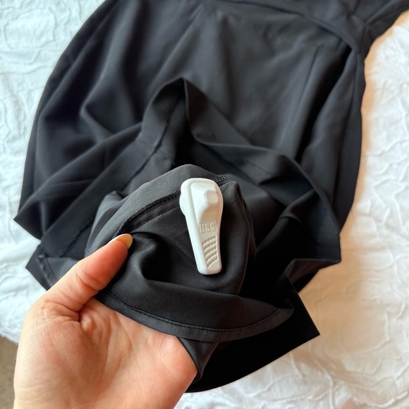 Bardot Black Off the Shoulder Dress with Bell Sleeves Midi Length - Picture 7 of 10